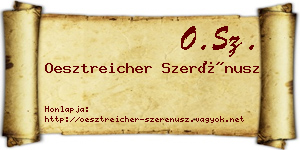 Oesztreicher Szerénusz névjegykártya